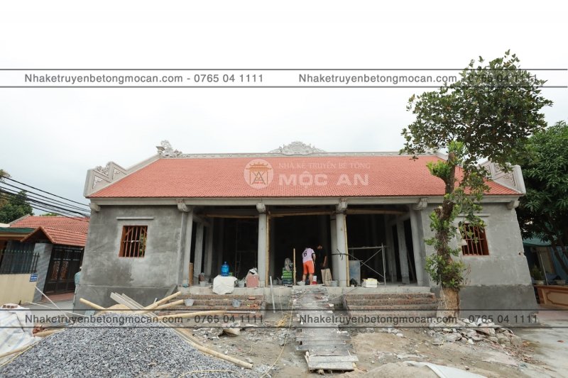 Mẫu 25 nhà kẻ truyền - nhà kẻ truyền bê tông giả gỗ