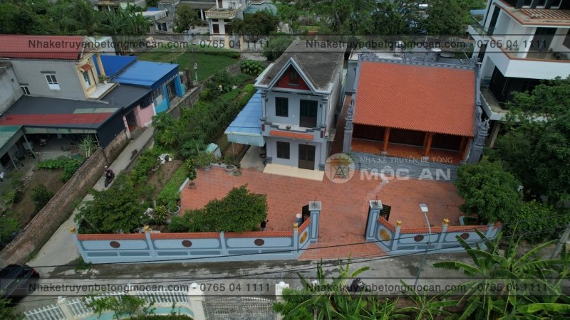 Mẫu 24 nhà kẻ truyền - nhà kẻ truyền bê tông giả gỗ