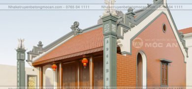 Nhà 3 gian tại Trực Ninh, Nam Định - nhà kẻ truyền bê tông giả gỗ